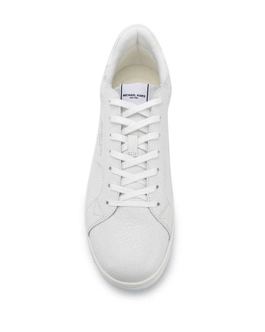 Michael Kors White Keating Lace-Up Sneakers for men