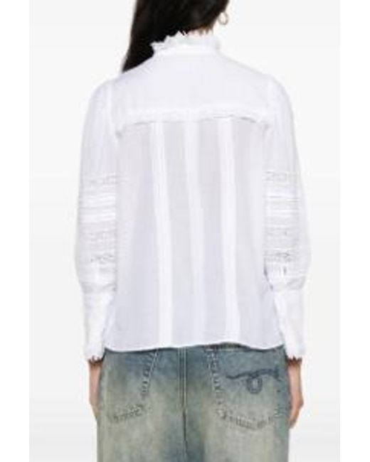 Zadig & Voltaire White Trevy Pintuck-Detailing Shirt