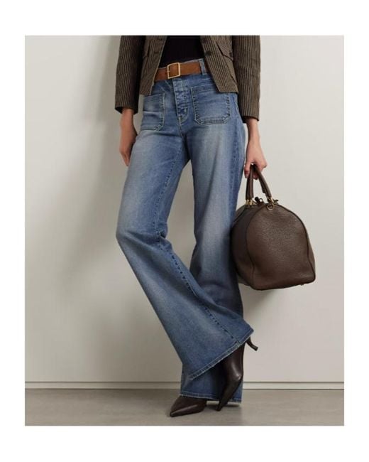 Nili Lotan Blue Florence Flared Jeans