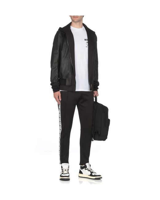 Moschino White Logo Printed Crewneck T-Shirt for men
