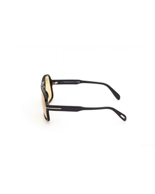 Tom Ford Metallic Eyewear Falconer Square Frame Sunglasses for men