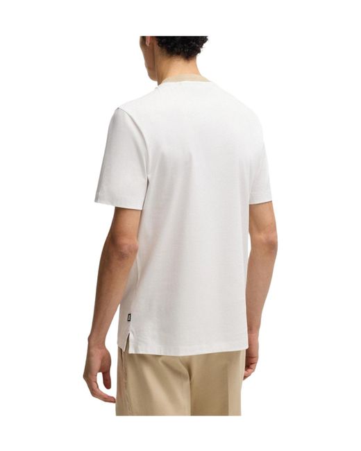 Boss White Crewneck Shortsleeve Tshirt for men