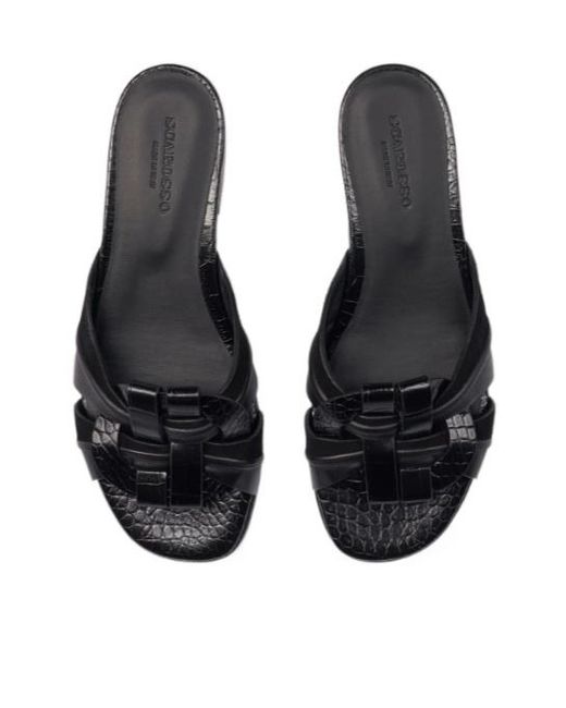 Scarosso Black Anna Sandals