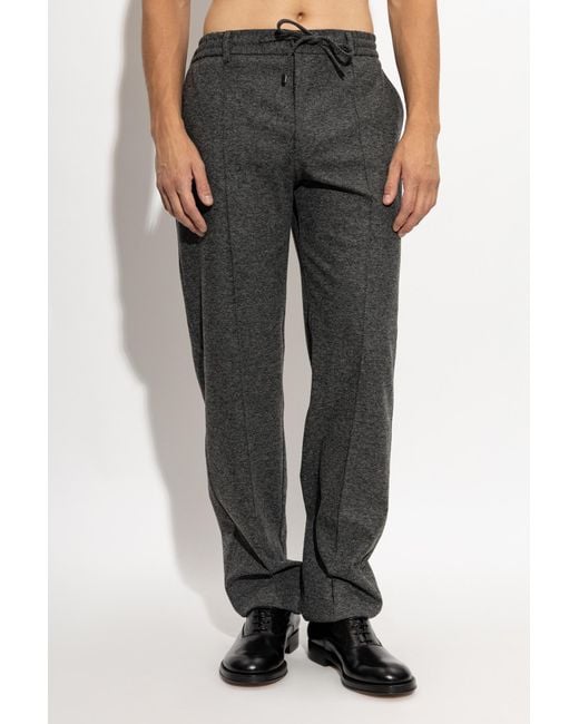 Etro Gray Drawstring Casual Pants for men