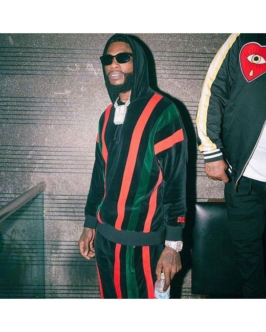 Gucci Red Striped Hooded Sweater for men