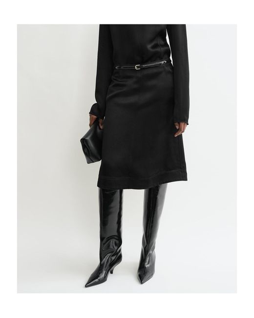 Totême  Black Totême Paneled Midi Skirt