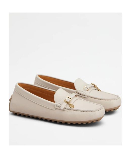Tod's Natural Leather Loafers