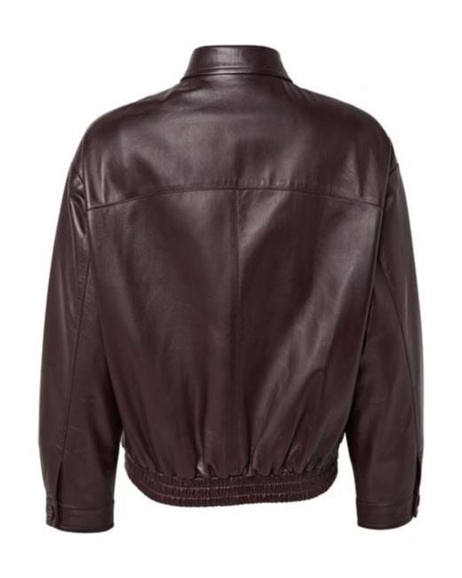 Miu Miu Brown Nappa Leather Jacket