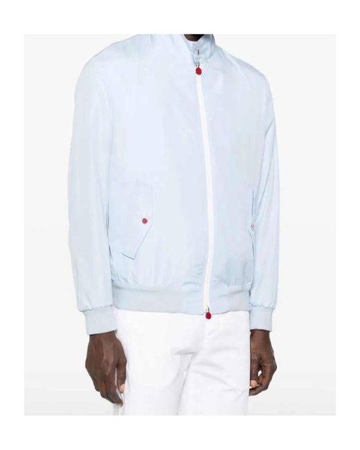 Kiton Blue Cima Zip-Up Jacket for men