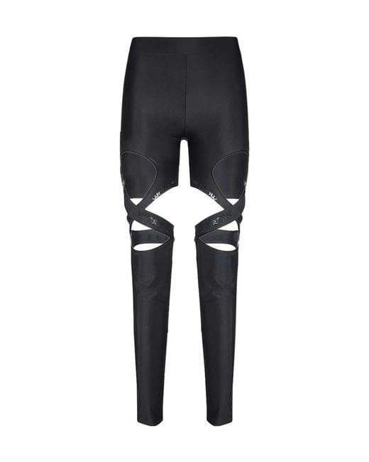 Barrow Black Cut-Out Branded Leggings