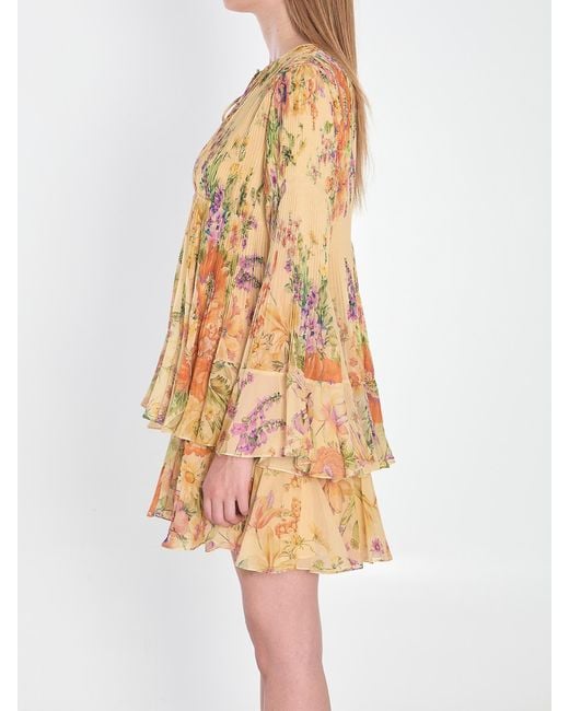 Céline Multicolor Printed Silk Mini Dress