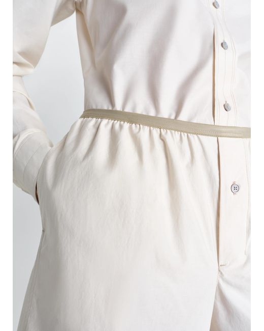 Lemaire White Boxer Shorts