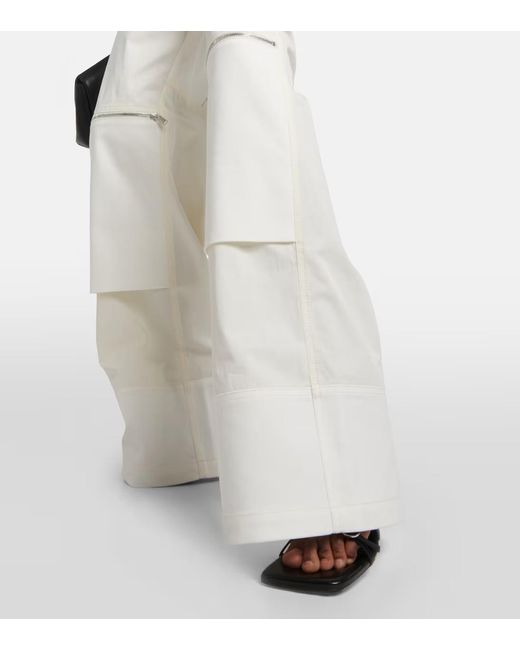 Dion Lee White Pocketed Casual Pants