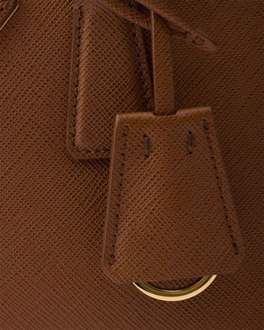 Prada Brown Galleria Mini Saffiano Leather Bag