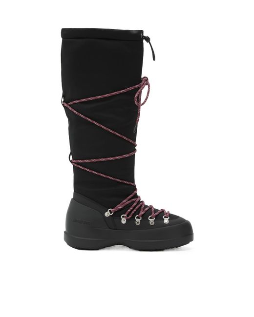 Moon Boot Black Luna Lace-Up Boots