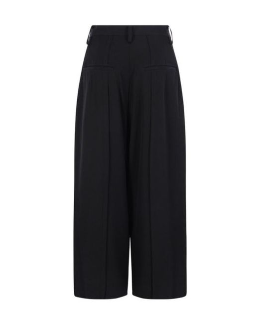 Yohji Yamamoto Black Casual Trousers With Belt Loops