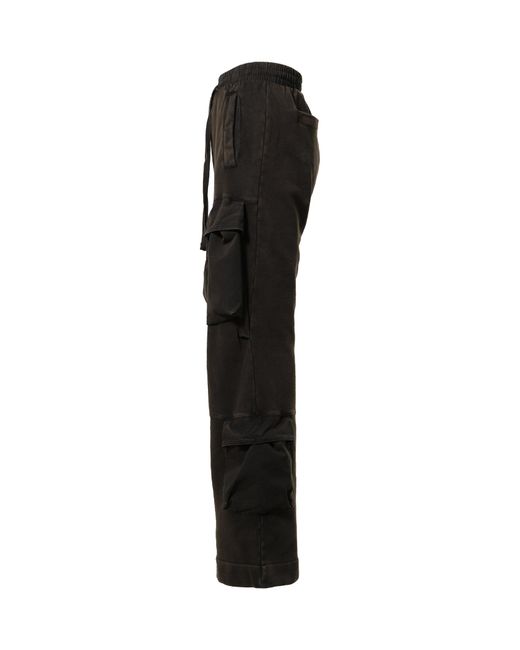 Entire studios Black Utility Wide-Leg Cargo Track Trousers for men