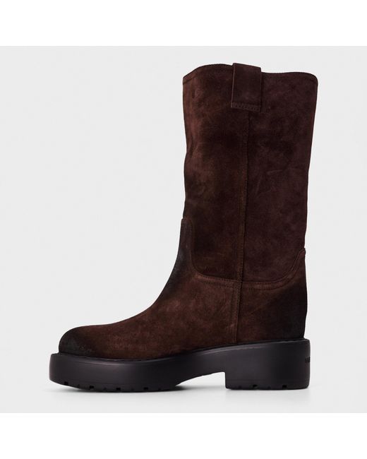 Miu Miu Brown Flat Knee-High Boots