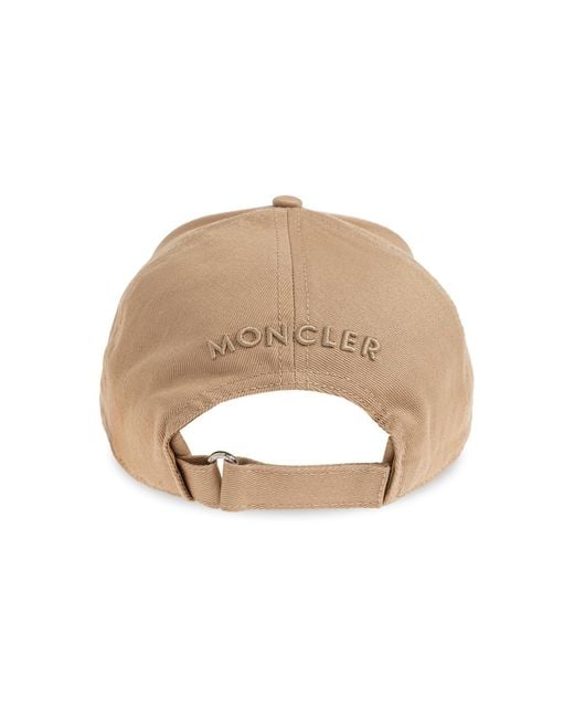 Moncler Natural Logo Patch Baseball Cap for men