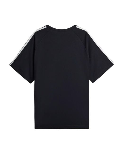 Y-3 Black 3-Striped Short-Sleeved T-Shirt for men