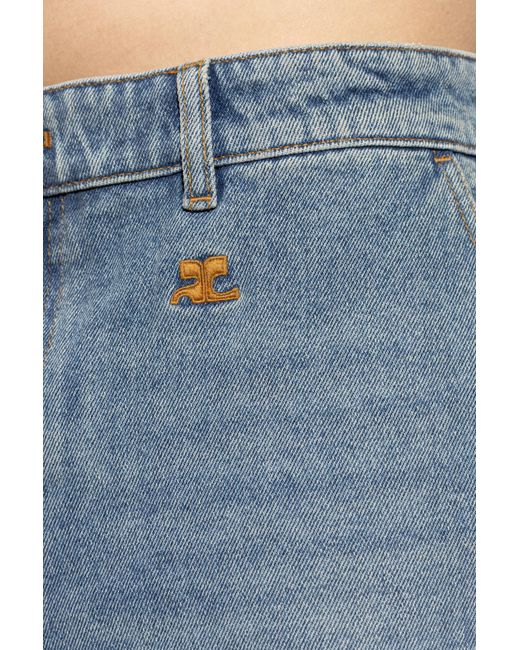 Courreges Blue Wide-Leg Jeans for men