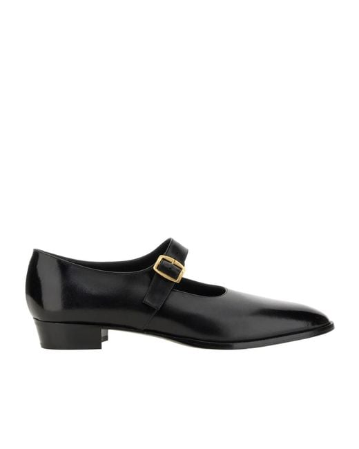 Bally Black Gerwin Buckled Flat Pumps
