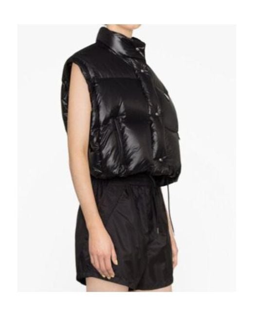 Prada Black Logo-Plaque Detachable-Sleeved Jacket