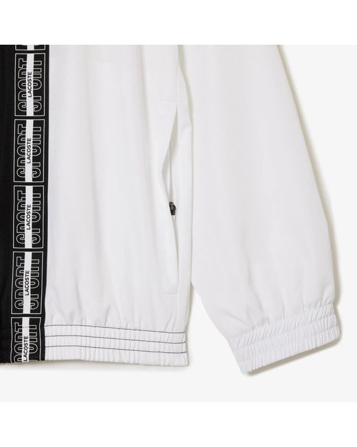 Lacoste Black Cotton Hooded Jacket for men