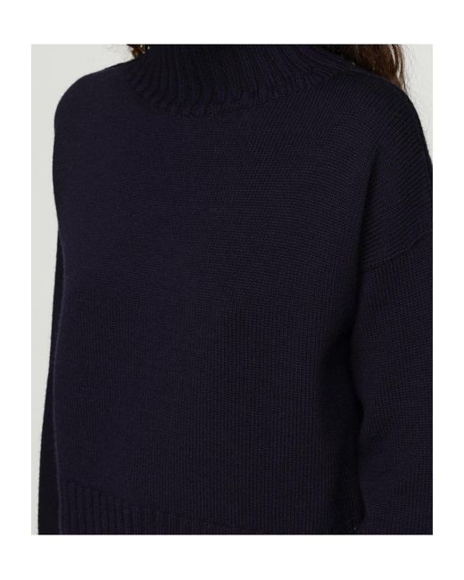Drumohr Black Turtleneck Knit Top