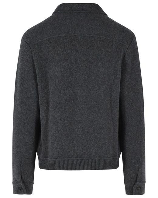 Lardini Black Long-Sleeve Casual Jacket for men