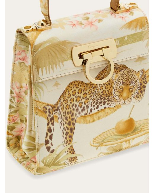 Ferragamo Natural Iconic Top Handle (S)