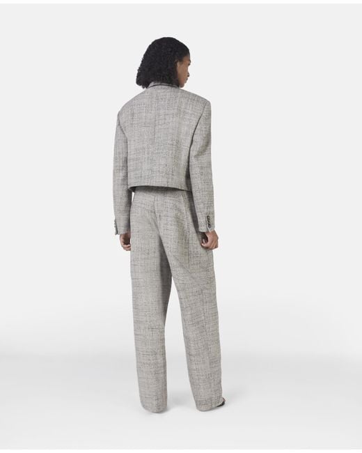 Stella McCartney Brown Cropped Double-Breasted Blazer