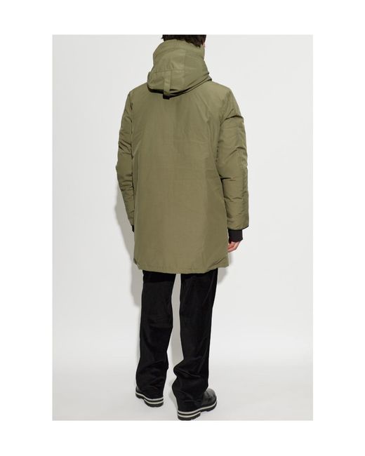 Canada Goose Green Langford Long-Sleeve Hooded Down Jacket for men