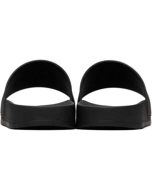 Palm Angels Black Classic Logo Slippers for men