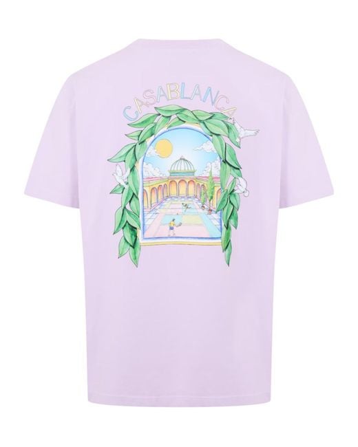 Casablanca Purple Patterned T-Shirt for men