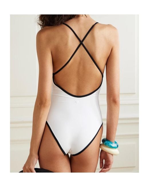 Loulou de Saison Multicolor Itak Square-Neck Criss-Cross Swimsuit