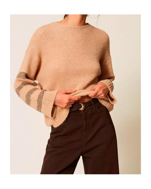 Twinset Natural Striped Blend Sweater