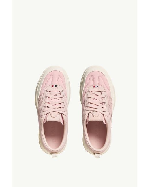 Moncler Pink Altive Nubuck Suede Trainers