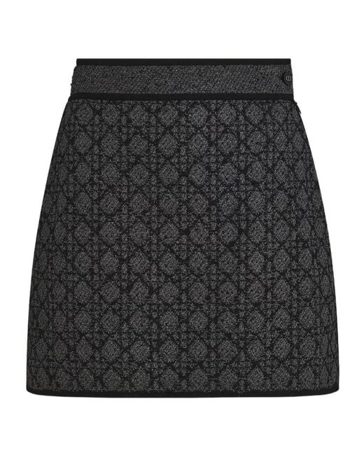 Dior Black Macrocannage Miniskirt