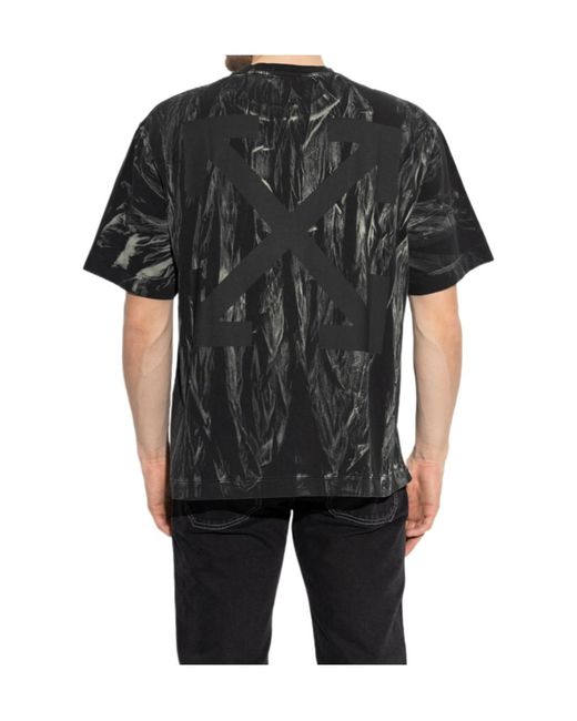 Off-White c/o Virgil Abloh Black All-Over Printed Crewneck T-Shirt for men