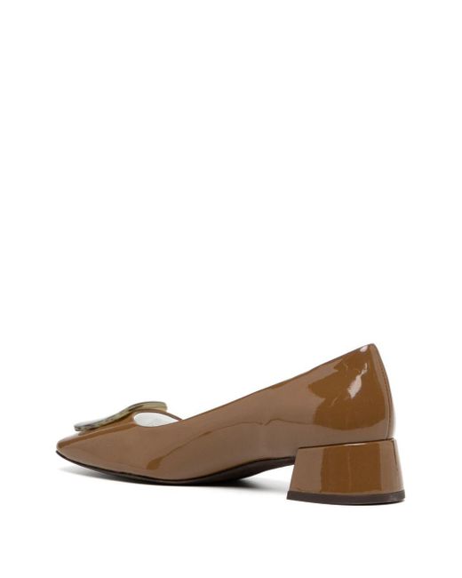Tory Burch Brown Block Heel Pumps