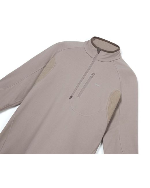 Satisfy Gray Half-Zip Sweatshirt for men