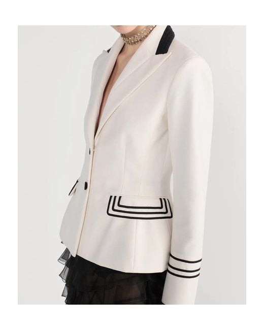 Dior White Christian Single-Breasted Fitted Jacket