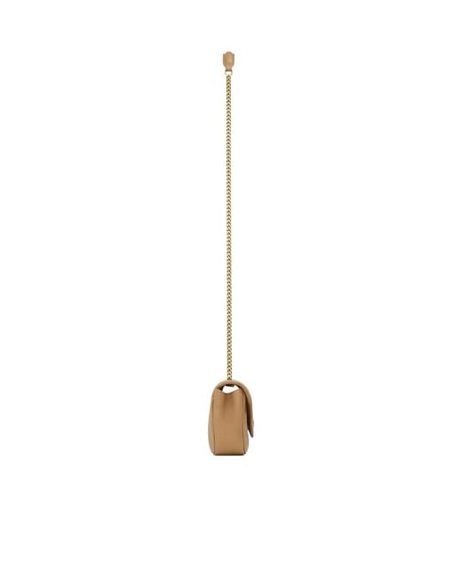 Saint Laurent White Loulou Logo Plaque Mini Shoulder Bag