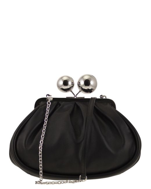 Weekend by Maxmara Black Milvanew Sheepskin Medium Bag