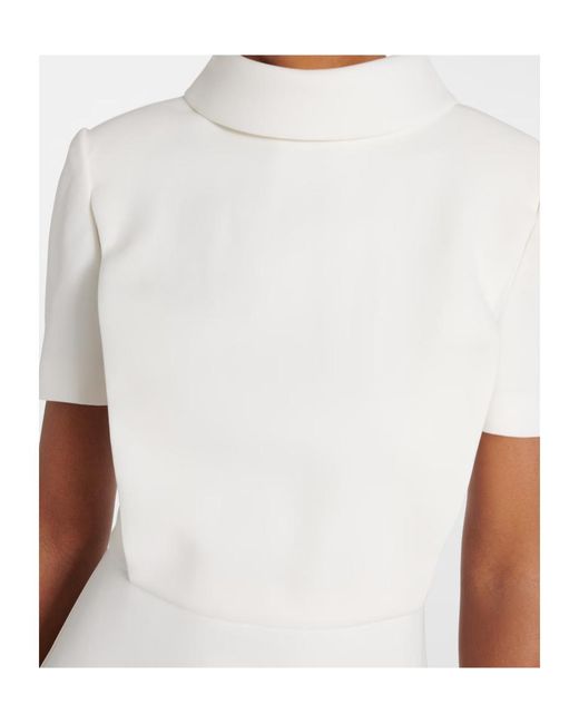 Roland Mouret White Short Sleeve Dress
