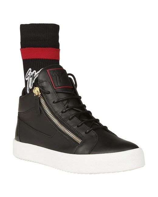 Giuseppe Zanotti Black Lace-Up Casual Sneakers for men