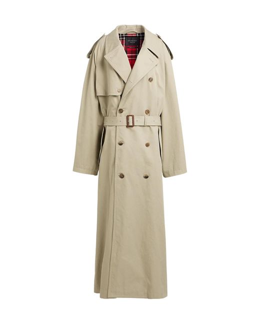 Balenciaga Natural Solid Color Trench Coat