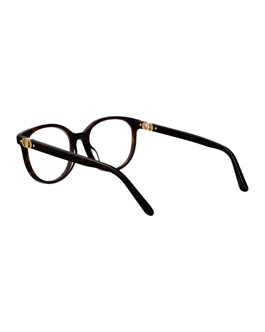 Dior White Eyewear Round Frame Glasses
