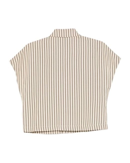 Alysi White Striped Shirt